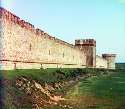 Fortress wall with Veselukha tower. Smolensk, Russia by Sergei Mikhailovich Prokudin Gorskii